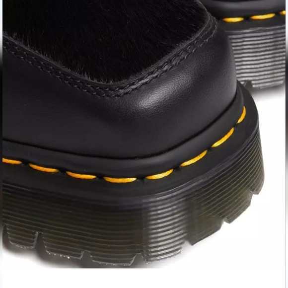 Dr. MARTENS 5-EYE BEX SQUARE TOE HAIR-ON & LEATHER SHOES SIZE 6 - Picture 4 of 13